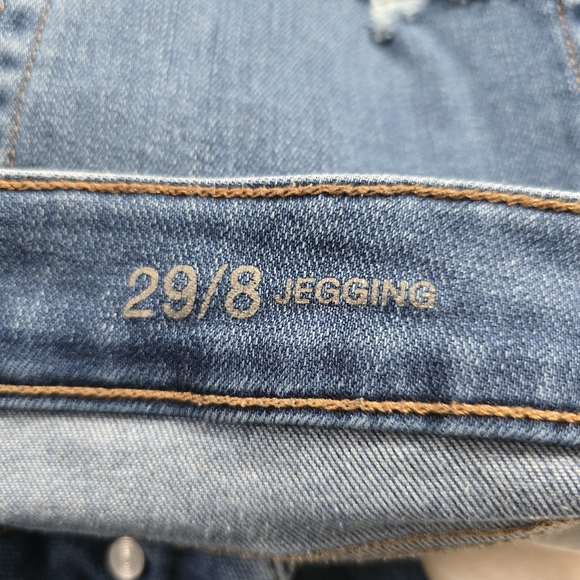 a.n.a Dark Blue Distressed Skinny Jeans - Picture 10 of 11